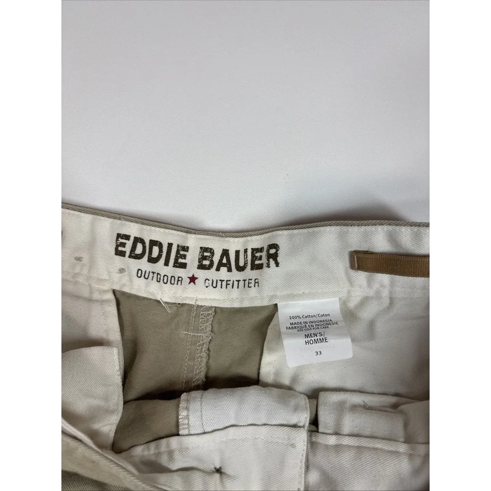 Eddie Bauer Outdoor Outfitter Shorts Men's‎ Tan khaki Size 33/9  100% Cotton
